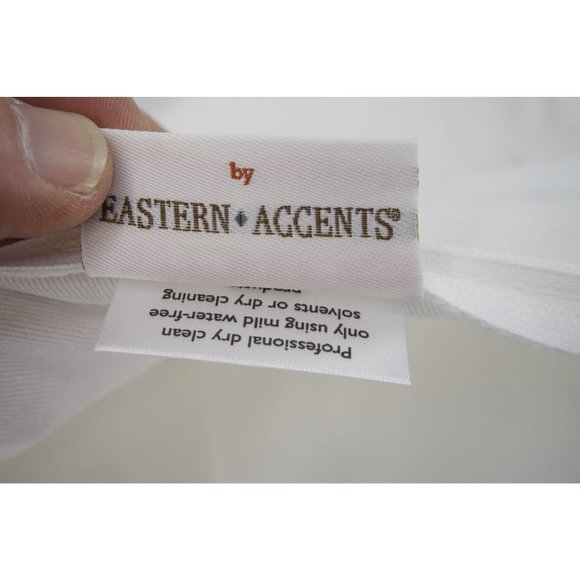 EUC Checkered Persea Eastern Accents Niche Pillow | Throw, White - Picture 7 of 7